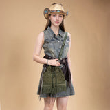 Crossbody Bag - Montana West Boot Stitch Fringe Drawstring