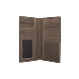 Wallet - Leather - Embossed Crocodile - Coffee