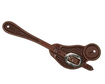 Men’s Spur Straps- Roohide Basket Weave