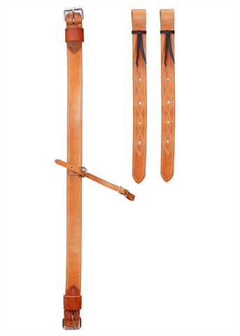 Rear Cinch set - 1 3/4" Stitched Leather