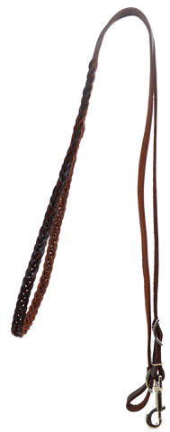 5 Plait Braided Leather Roping Reins