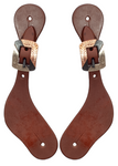 Ladies Leather Copper and Silver Buckle Spur Straps