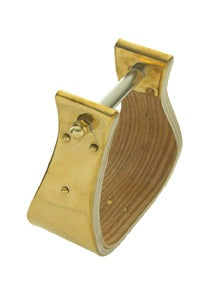 3" Wood Bell Stirrup - Brass Wrapped