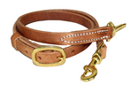 Tie Down Strap - 3/4" Harness Leather - Brass Snaps