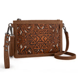 Crossbody Clutch - Trinity Ranch Floral Aztec Tooled