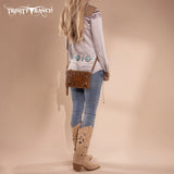 Crossbody Clutch - Trinity Ranch Floral Aztec Tooled