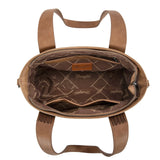 Crossbody Purse - Wrangler - Brown Denim Patchwork