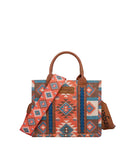 Crossbody Tote - Wrangler Aztec Pattern Dual Sided Print