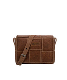 Crossbody Purse - Wrangler -  Woven Tooled Grid Panel