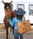 Tote Bag - Wrangler - Turquoise Cowboy Print