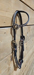 One Ear Headstall - Cowperson Tack w/Flower Concho