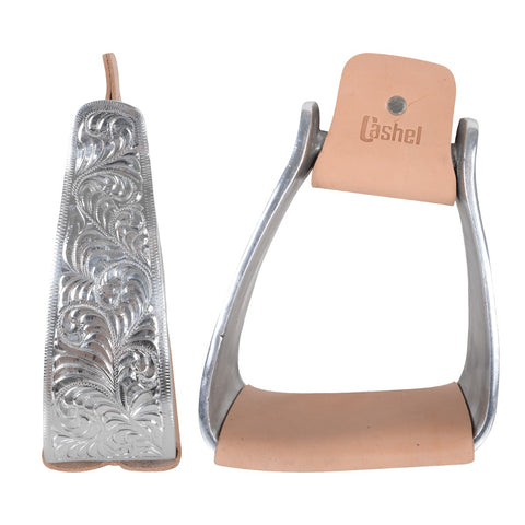 Stirrups - Engraved Aluminum Slanted - 3"