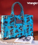 Tote Bag - Wrangler - Turquoise Cowboy Print