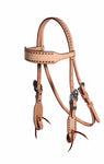Browband Headstall - Buckstitched Rough Out kk12