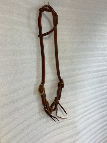 One Ear Headstall - Double  Gold Buckle OE-24