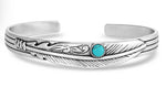 Montana Silversmiths - Solo Flight Turquoise Feather Cuff Bracelet