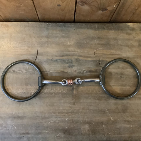 Dutton Bits - dog bone with copper rings snaffle R-12