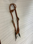 One Ear Headstall -brushed floral buckles hdst-521