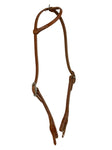 One Ear Headstall - Light Double Silver Buckle Quick Release OE25