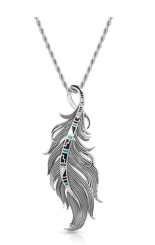 Montana Silversmiths - Trailblazer Feather Necklace