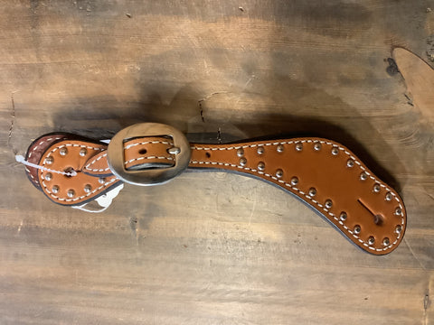 Light brown silver stud spur straps
