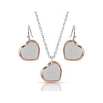 Montana Silversmiths -PERFECTLY PAIRED 2 TONE HEART JEWELRY SET