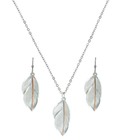 Montana Silversmiths - Wide Feather Jewelry Set