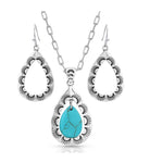 Montana Silversmiths -Roadrunner Turquoise Scalloped Jewelry Set