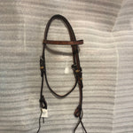 Browband Headstall - Double Stitch Barbwire hdst-133