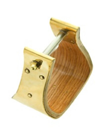 4" WOOD BELL STIRRUP - Brass Wrapped