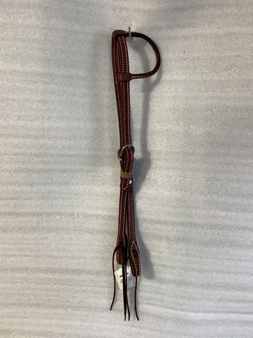 One Ear Headstall - Oiled Basket Weave hdst-96