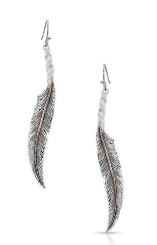 Montana Silversmiths - Wind Dancer Wrapped Feather Earrings