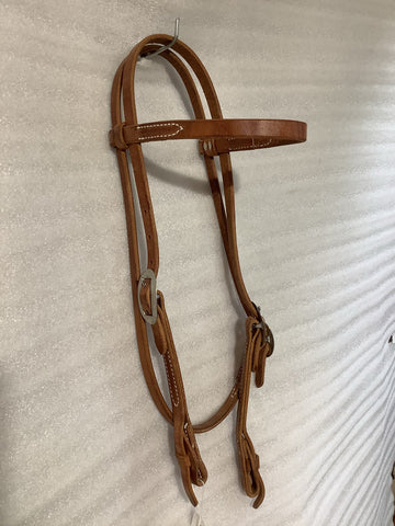 Browband - Harness Leather with Quick Change 7146