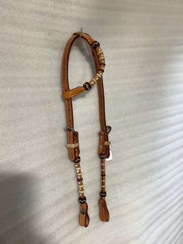 One Ear Headstall - With Crystals 5763NAT
